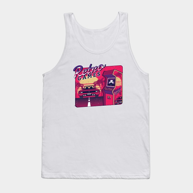 Retro Gaming Arcade Desgin Tank Top by LR_Collections